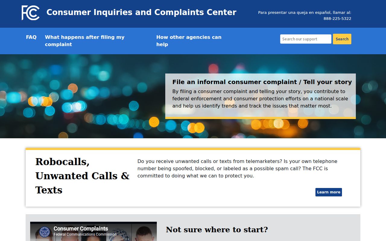 FCC Consumer Complaint Center used to report spoofed calls to Virginia phone numbers